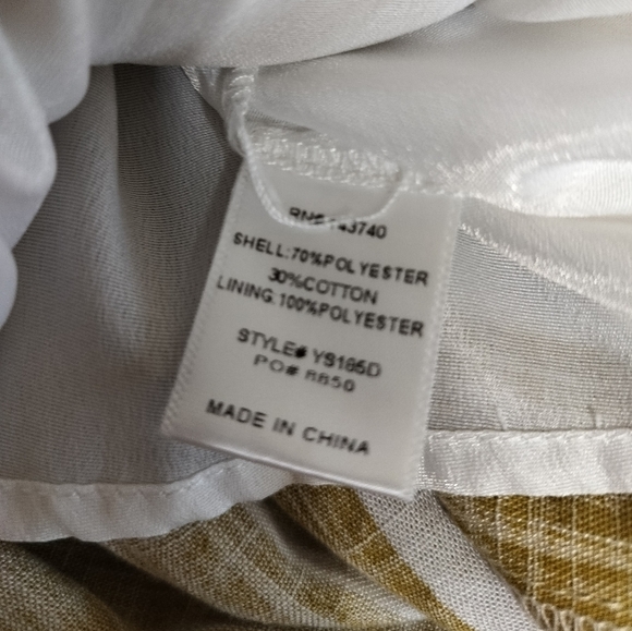 After Market Mustard  Yellow White Stripe Halter Sundress - Picture 9 of 9